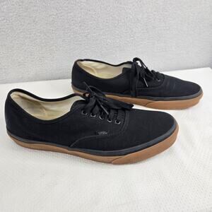 Vans Off the Wall Black Canvas Sneaker Mens 13 Black Gum Sole Grunge Skater 12oz